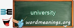 WordMeaning blackboard for university